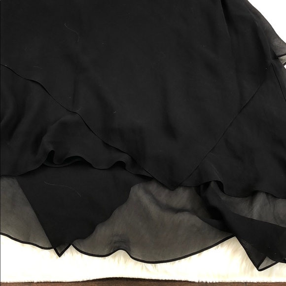 BCBG black silk hi low halter dress - Picture 5 of 8